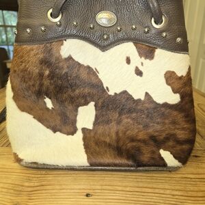 American West Brown and Cream Shoulder Bag